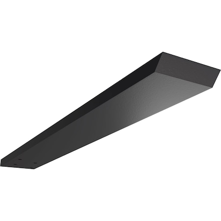 Ekena Millwork 2 1/2"W x 18"D Hidden Floating Steel Heavy Duty Bracket, Powder Coated Black BKTM02X18HFPBL